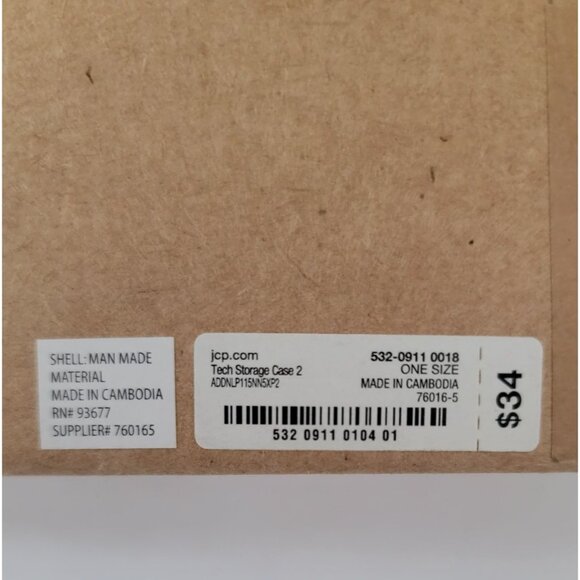 NIB Frye & Co. Brown Vegan Leather Tech Storage Case - Picture 4 of 4